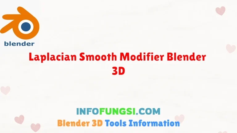 Laplacian Smooth Modifier Blender 3D