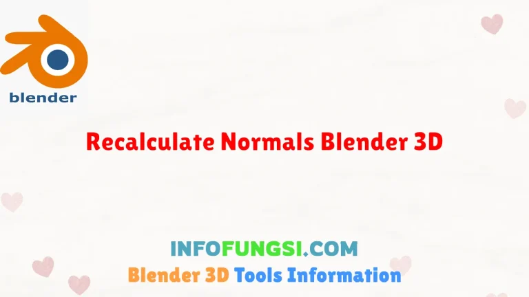 Recalculate Normals Blender 3D