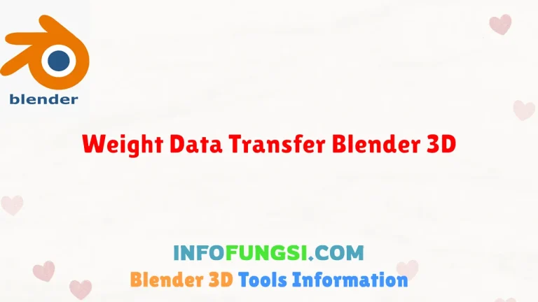 Weight Data Transfer Blender 3D