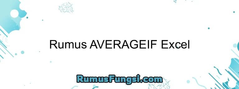 Rumus AVERAGEIF Excel