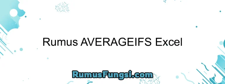 Rumus AVERAGEIFS Excel