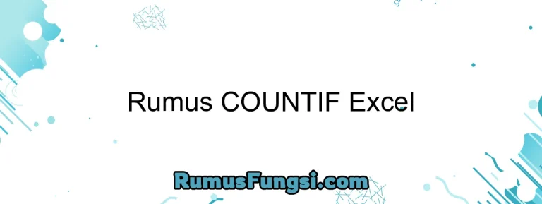 Rumus COUNTIF Excel