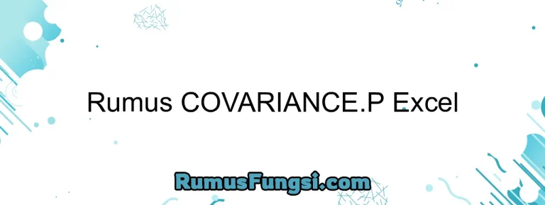 Rumus COVARIANCE.P Excel