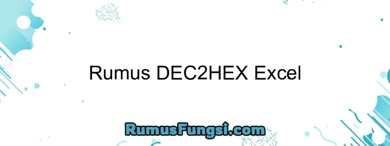 Rumus DEC2HEX Excel