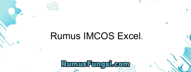 Rumus IMCOS Excel