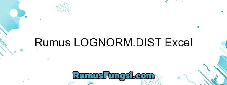 Rumus LOGNORM.DIST Excel