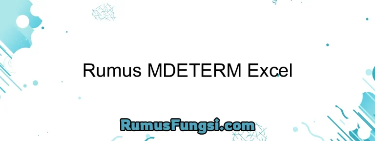 Rumus MDETERM Excel