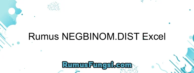 Rumus NEGBINOM.DIST Excel