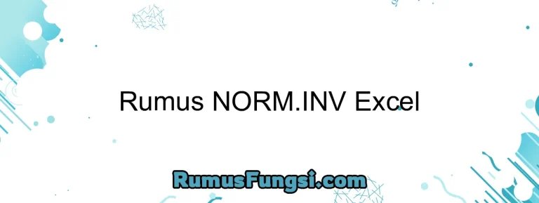 Rumus NORM.INV Excel