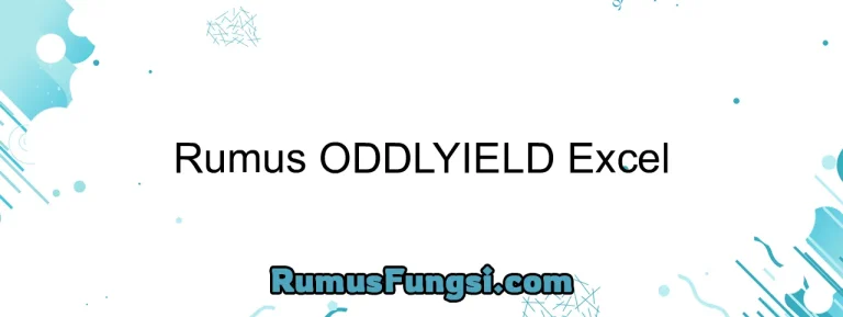 Rumus ODDLYIELD Excel