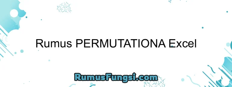 Rumus PERMUTATIONA Excel