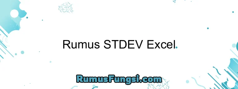 Rumus STDEV Excel