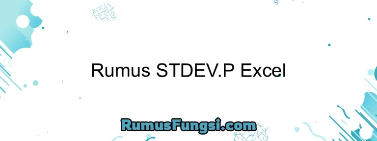 Rumus STDEV.P Excel